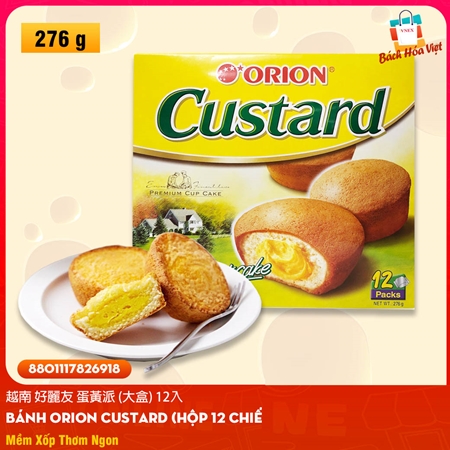 Bánh Bông Lan Trứng ORION Custard (Hộp 276g)
